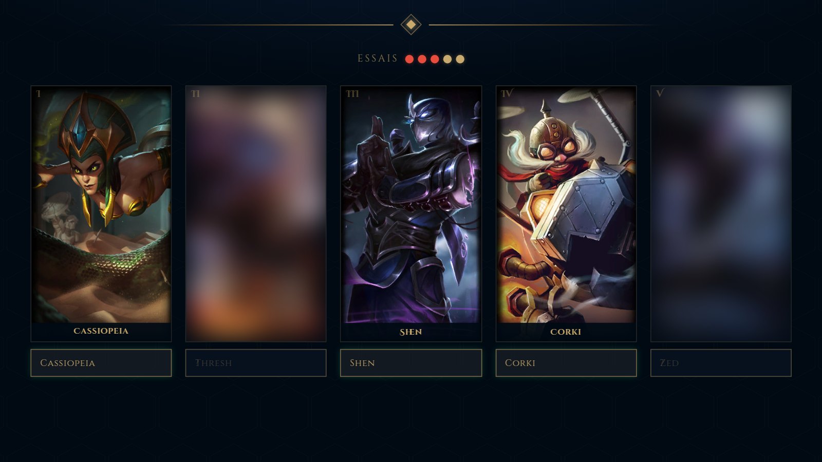 Une partie de Penta du Jour en cours sur PentaGuess