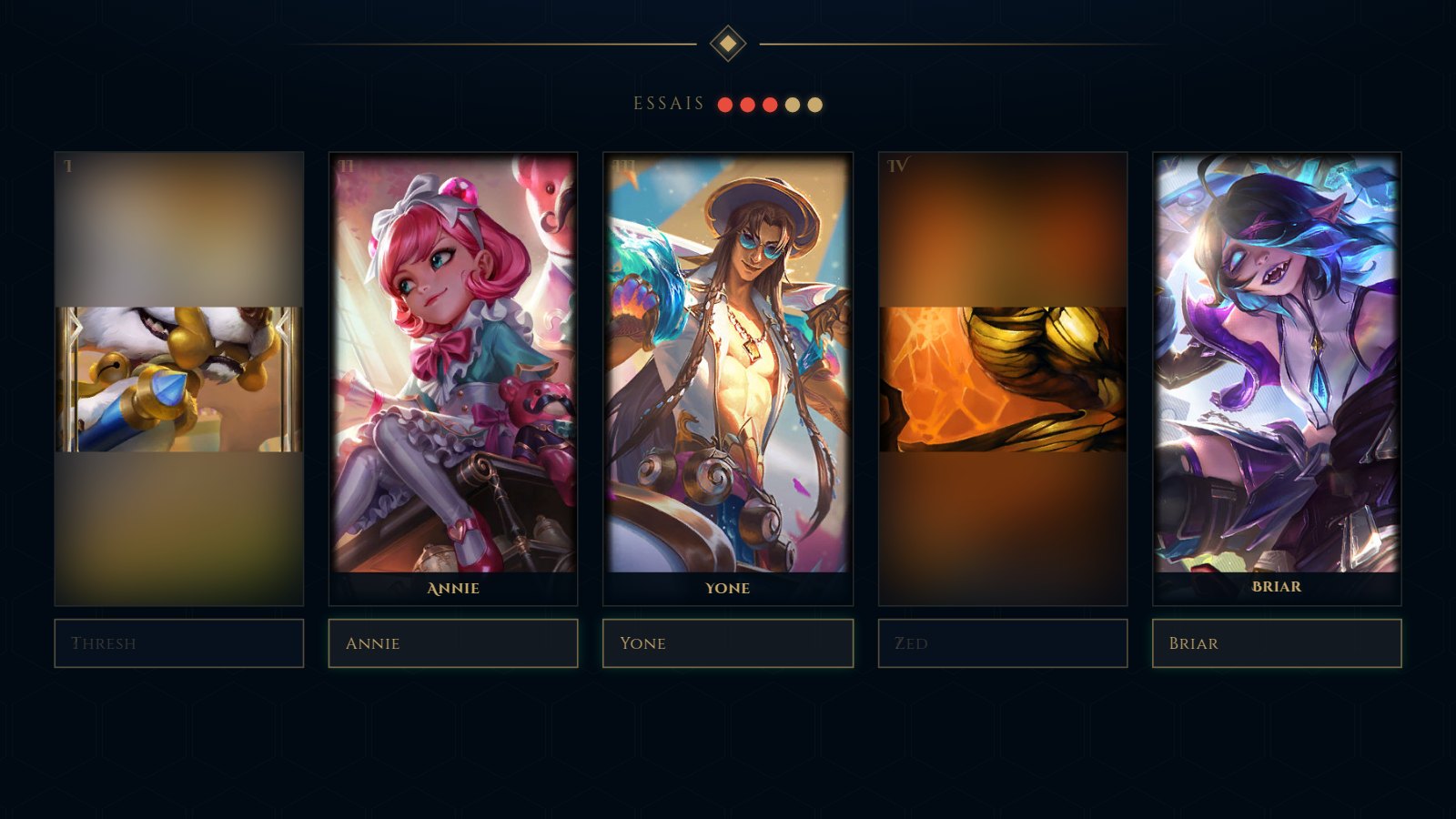 Une partie de Penta Skin en cours sur PentaGuess